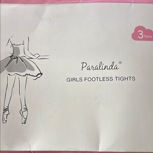 Paralinda Girls Navy Blue 3 pack of Footless Tights.  Age 11-13